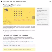 Find Large Files in Linux