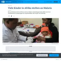 Viele Kinder in Afrika sterben an Malaria