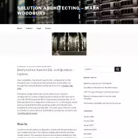 Best practice Apache SSL configuration - Ciphers - Solution Architecting - Mark Woodbury