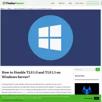 How to Disable TLS 1.0 and TLS 1.1 on Windows Server? - The Sec Master