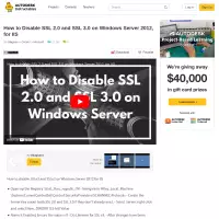 How to Disable SSL 2.0 and SSL 3.0 on Windows Server 2012, for IIS - Instructables