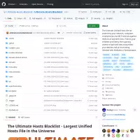 GitHub - Ultimate-Hosts-Blacklist/Ultimate.Hosts.Blacklist