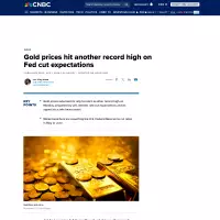 Gold prices hit new record high on Fed cut expectations