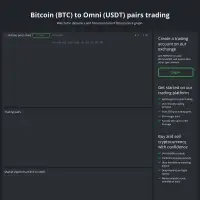 Bitcoin BTC to Omni USD Exchange / Buy & Sell Bitcoin / FMFW.io Exchange