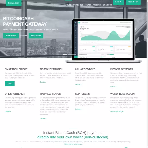 BitcoinCash Payment Processor - Prompt.Cash
