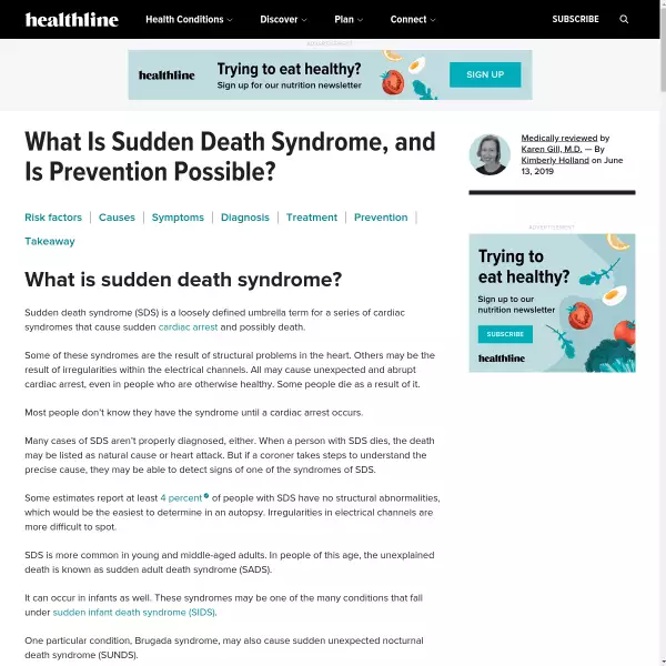 Sudden Death Syndrome: Infants, Adults, Causes, Prevention, More